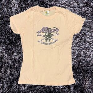 Women’s Poison band t-shirt, size medium, baby pink